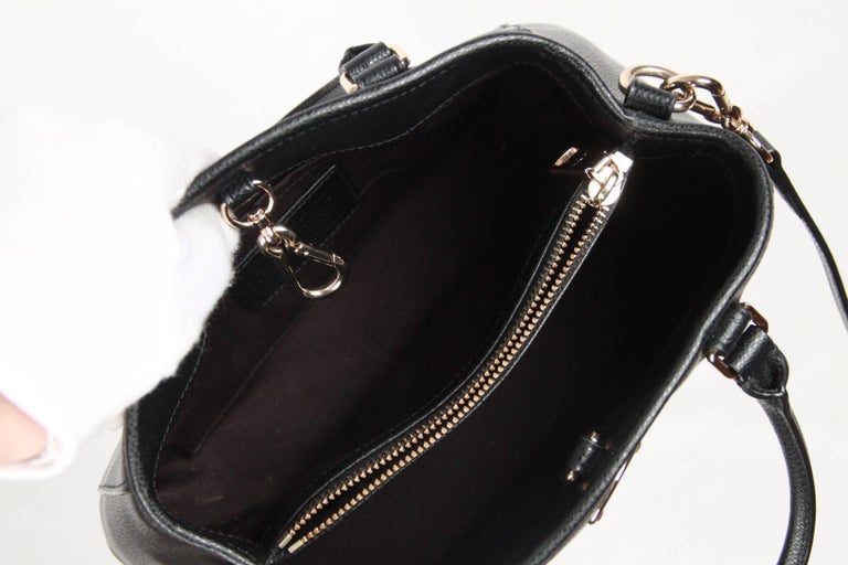 COACH Black Leather Small MARGOT Bag HANDBAG w/ Strap For Sale at 1stDibs