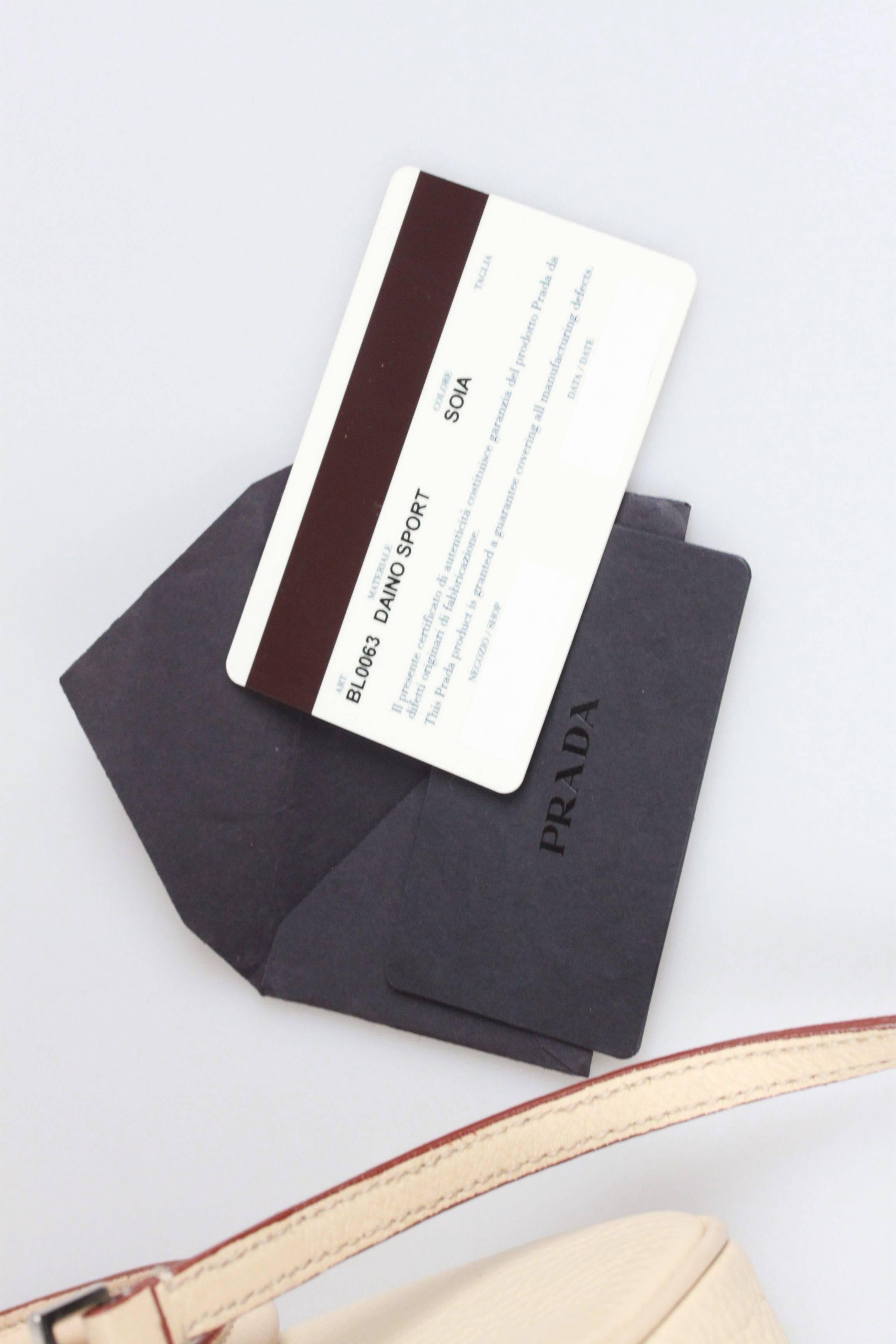 Prada Beige Leather Small Satchel with Shoulder Strap BL0063 5