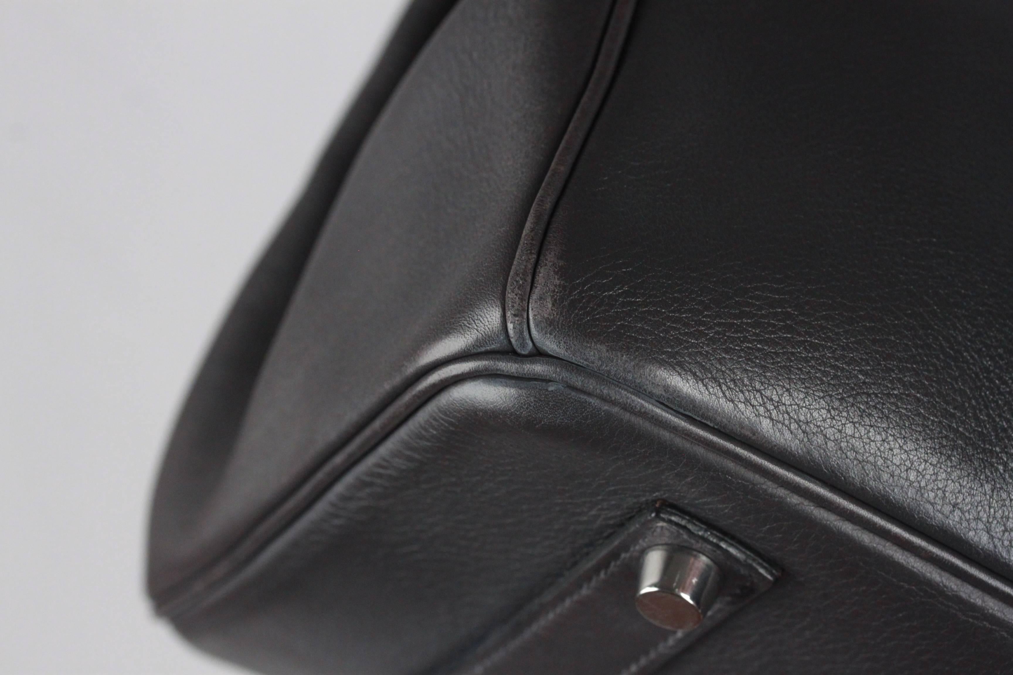 HERMES Gray Ardoise VEAU SWIFT Leather BIRKIN 35 Bag 5