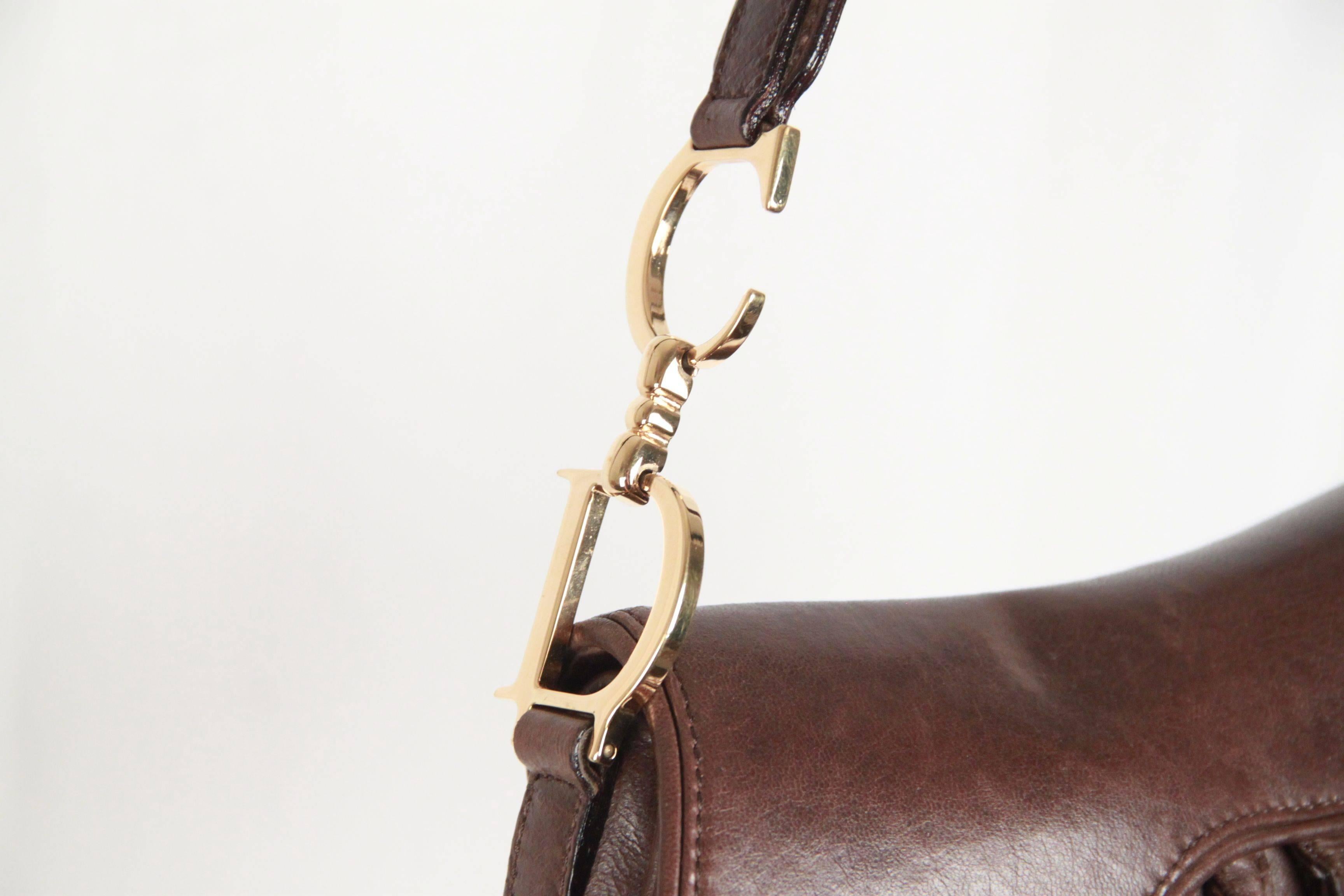 CHRISTIAN DIOR Brown Leather SADDLE BAG at 1stDibs dior saddle bag