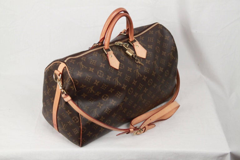 Louis Vuitton Monogram Speedy 40 Bandouliere - Brown Handle Bags