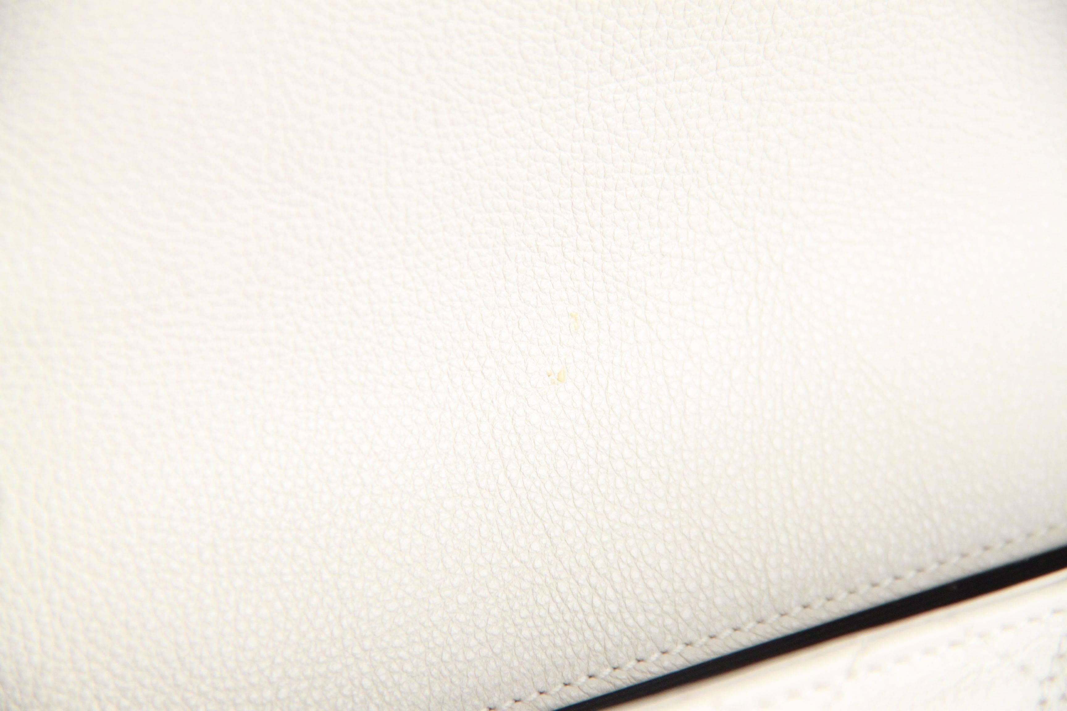 Saint Laurent White Leather Tri-Quilt Monogram Messenger Bag 3