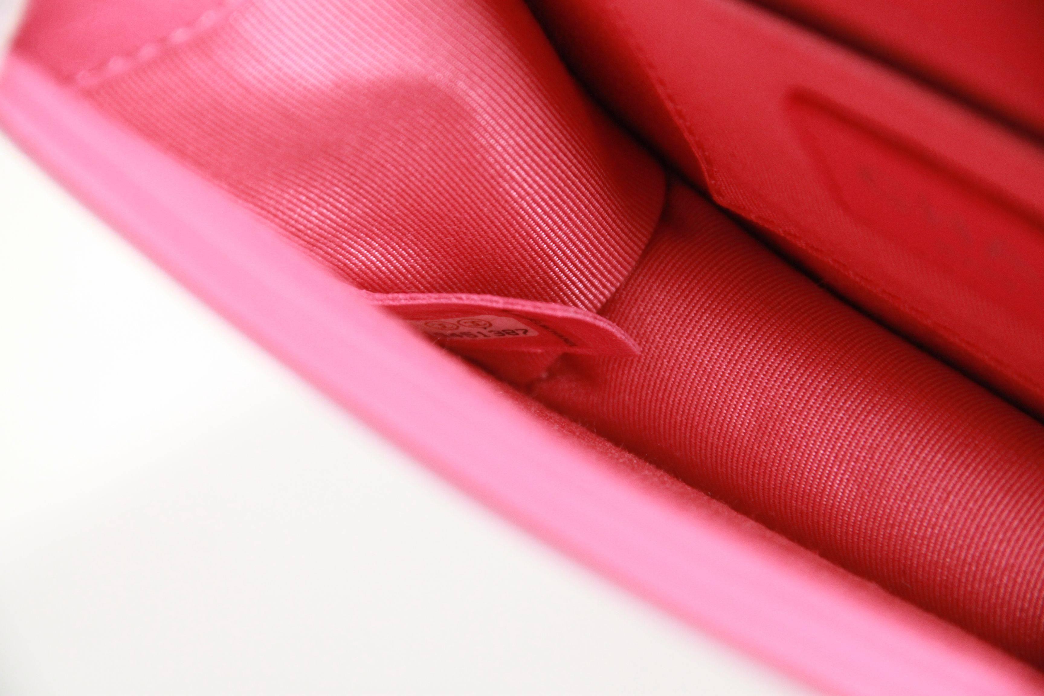 CHANEL Pink Patent Leather OMBRE BLOCK LOGO Mini CROSSBODY BAG Ltd Ed 4