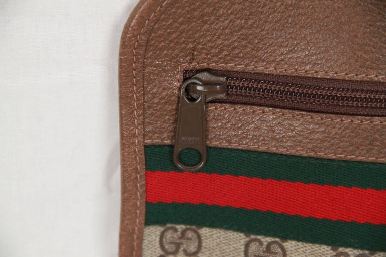 GUCCI bag, briefcase, document holder, laptop holder, brown leather  monogram