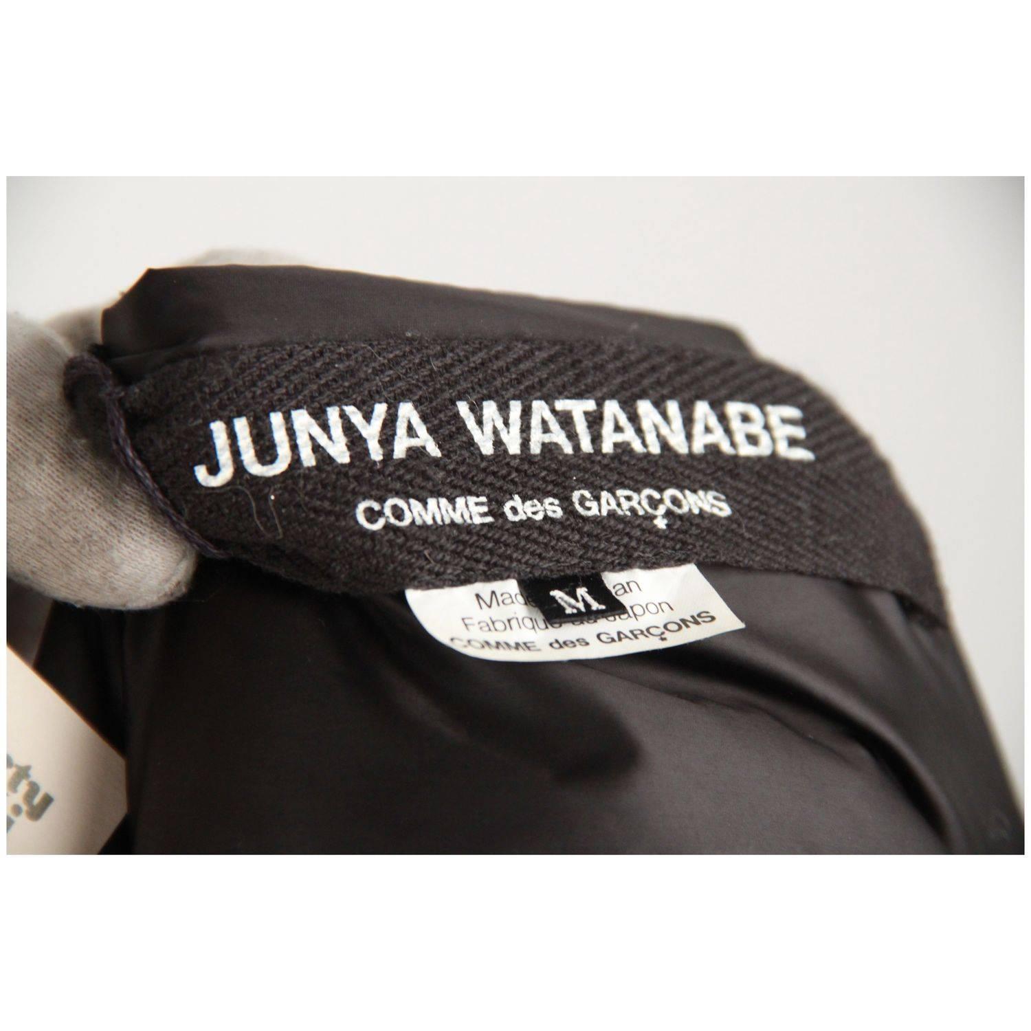 JUNIA WATANABE COMME DES GARCONS Black Nylon DOWN JACKET Size M 4