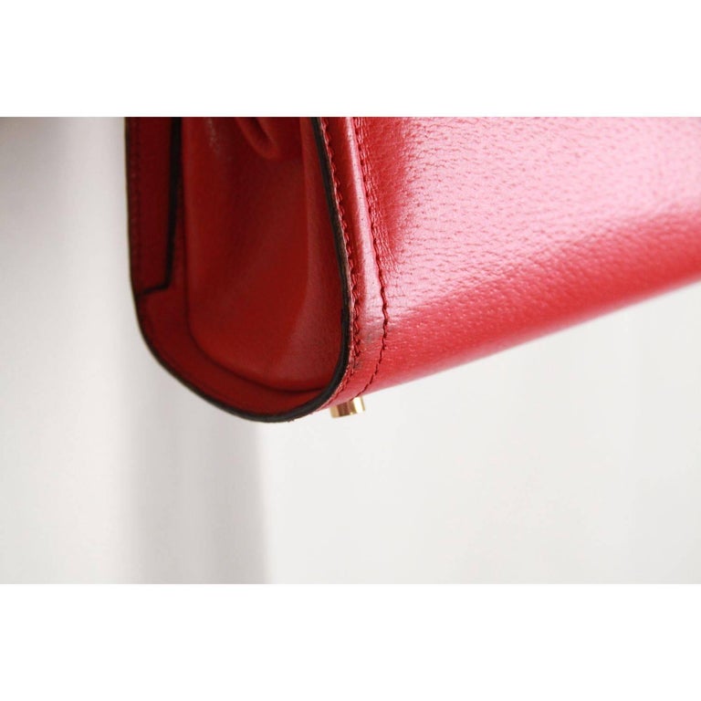 GUCCI VINTAGE Red Leather HANDBAG w/ BAMBOO Detail RARE For Sale at 1stDibs  | gucci red bag vintage, red gucci bag vintage, vintage red gucci bag