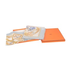 HERMES PARIS Silk Scarf & Gavroche CARAIBES TWIN SET 1974 by Christiane Vauzelle