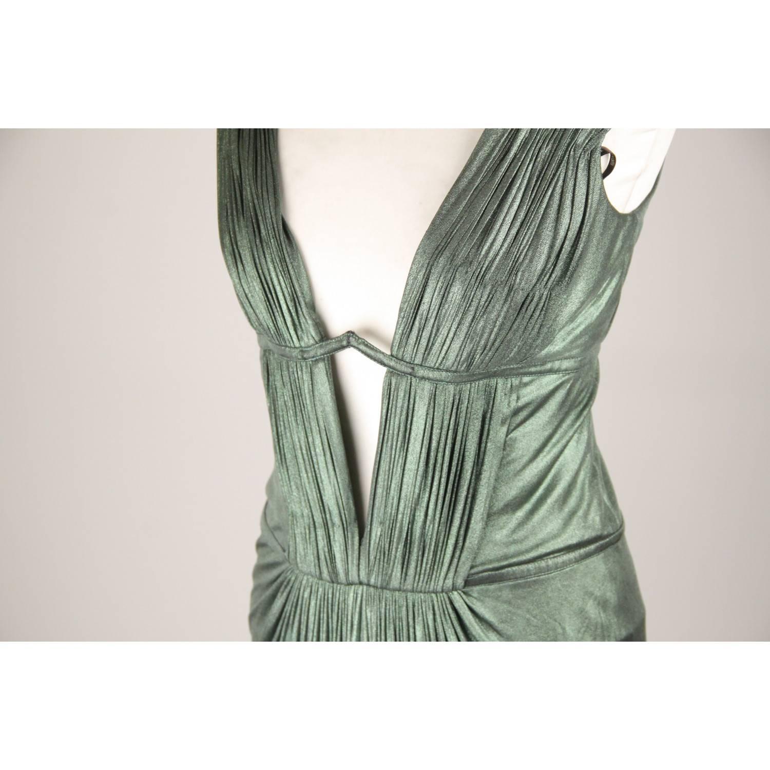 roberto cavalli green dress