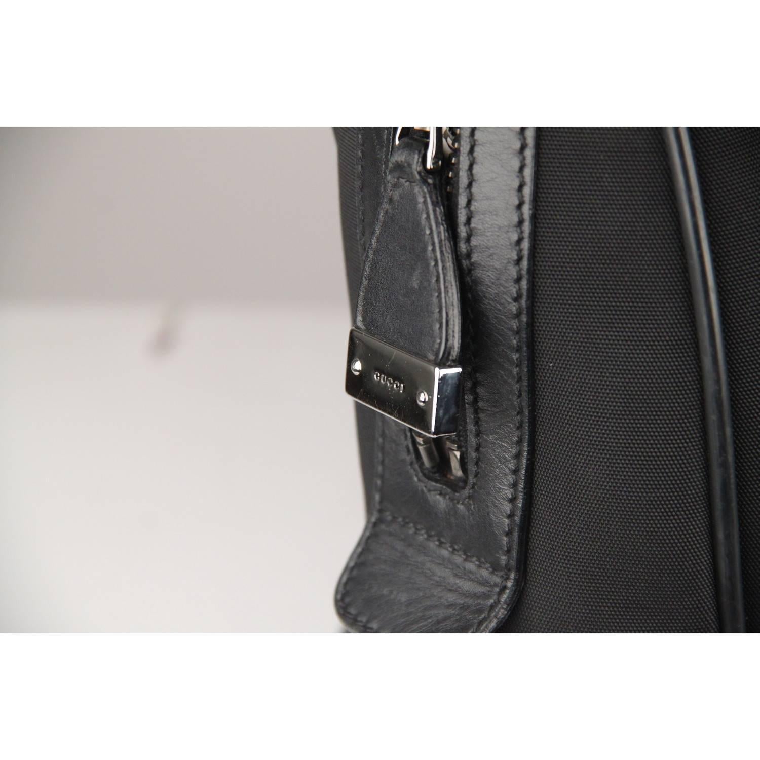 Women's or Men's Gucci Black Canvas Soft Briefcase Travel Bag Overnight Bag
