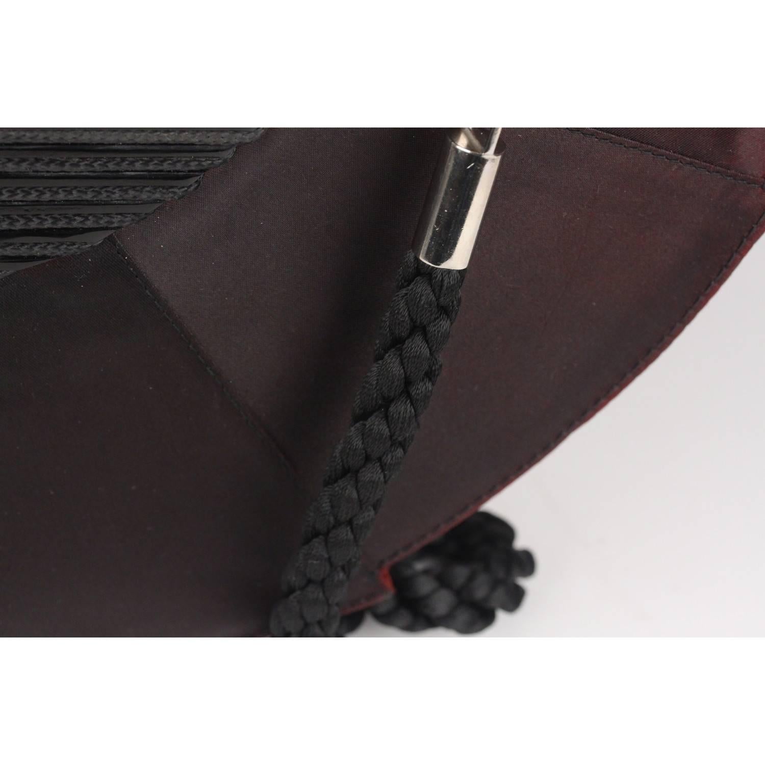 Black Gianni Versace Vintage Half Moon Clutch Shoulder Bag or Purse