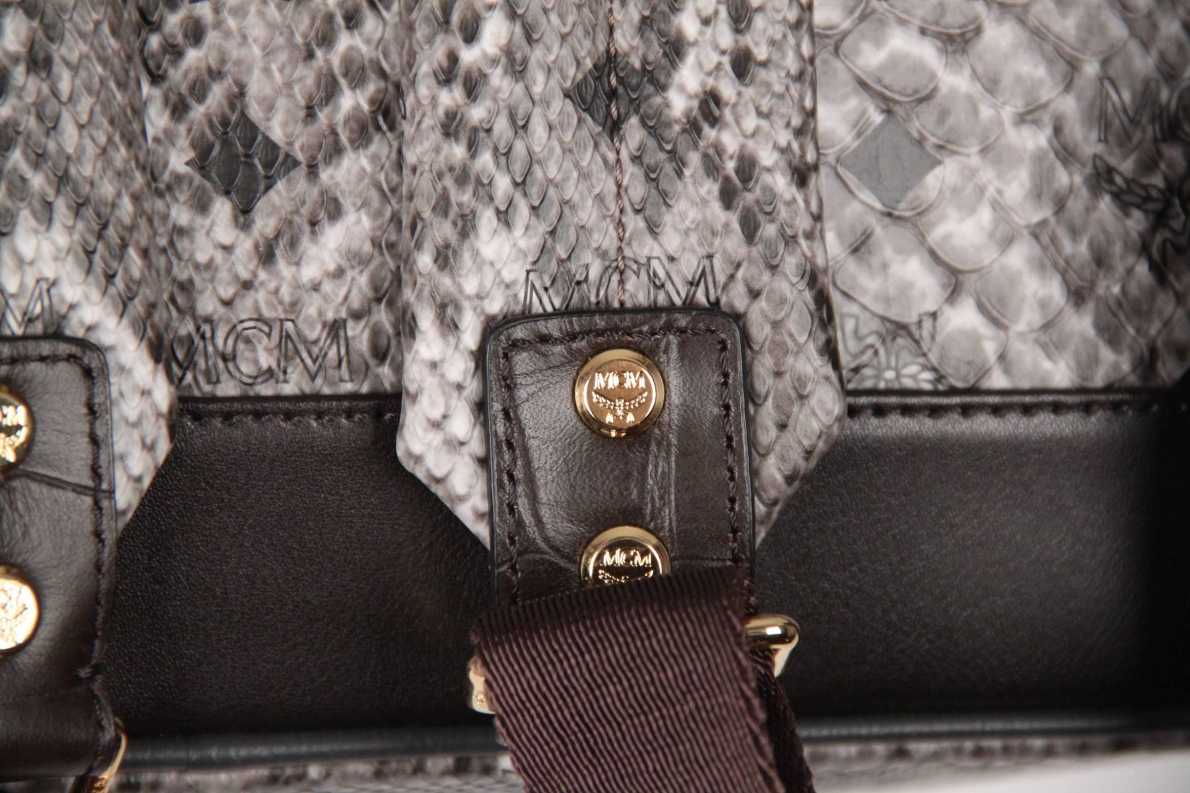 mcm backpack snakeskin