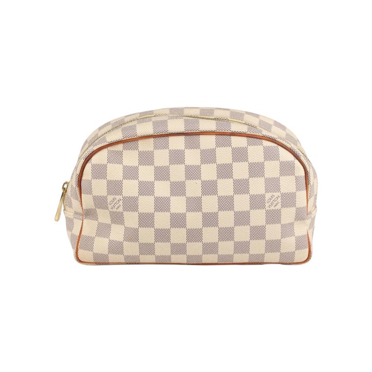 Toiletry Pouch On Chain Damier Azur - Women - Small Leather Goods