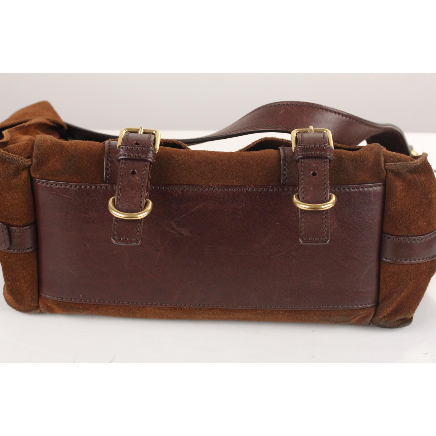 Yves Saint Laurent Brown Suede and Leather Shoulder Bag 2