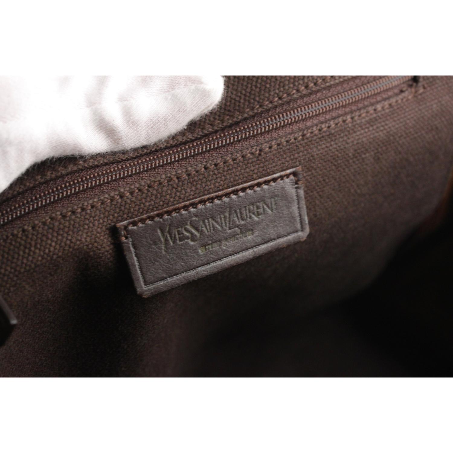 Yves Saint Laurent Brown Suede and Leather Shoulder Bag 5
