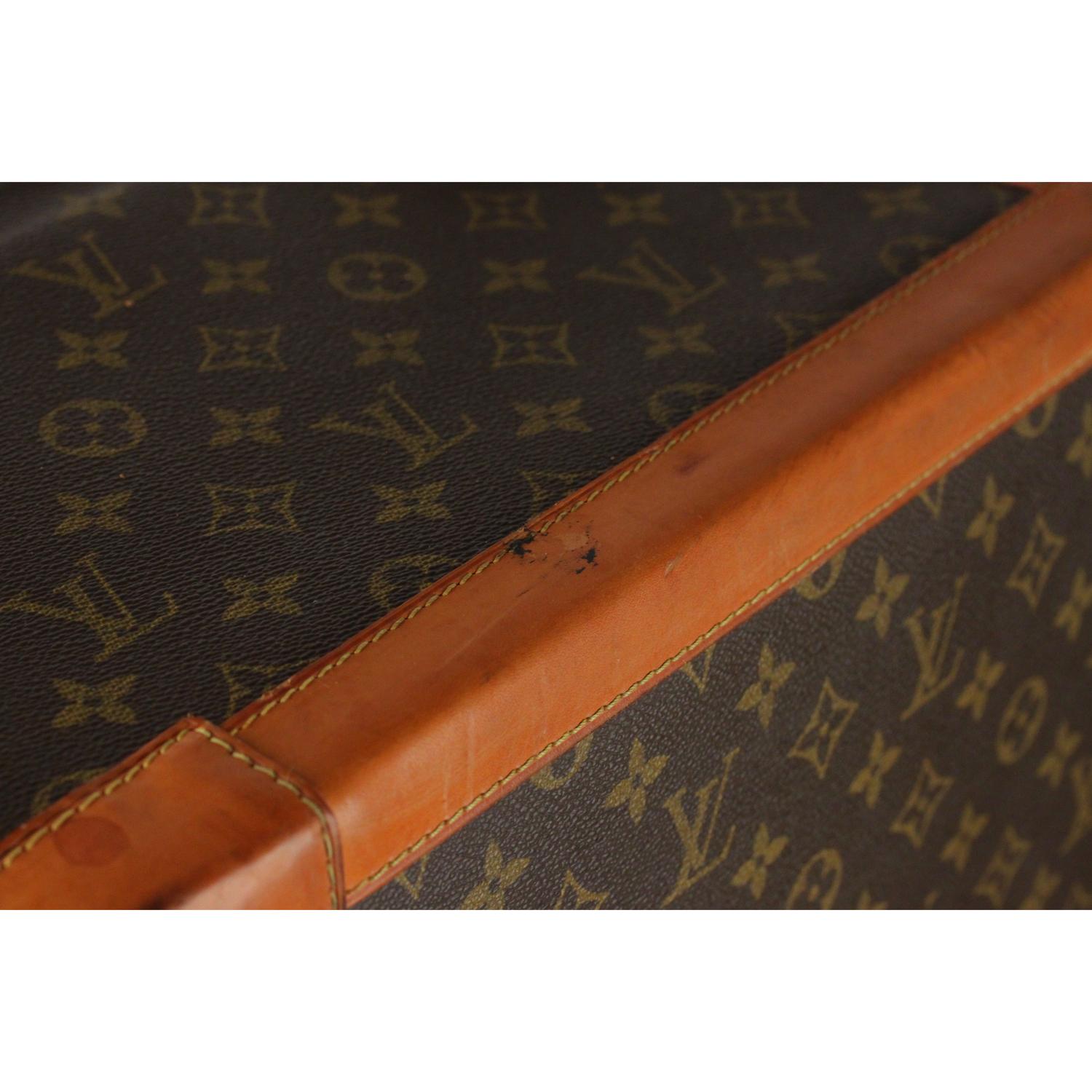 Louis Vuitton Vintage Monogram Special Lock 80 Luggage Travel Bag Trunk In Good Condition In Rome, Rome