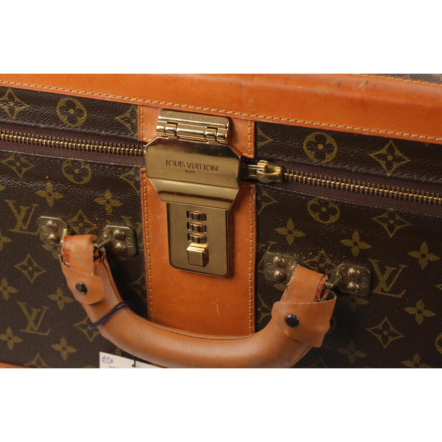 Louis Vuitton Vintage Monogram Special Lock 80 Luggage Travel Bag Trunk 2