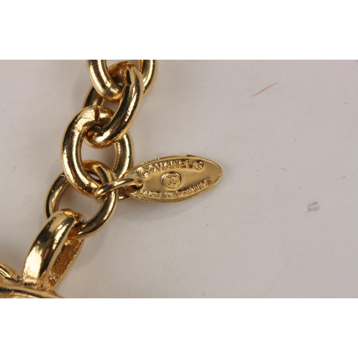 Chanel Vintage Gold Metal Chain Necklace or Belt with CC Logos 1