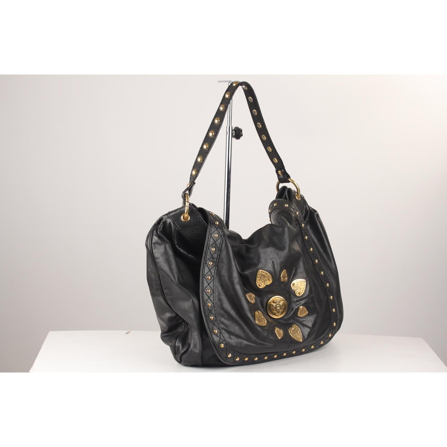 Gucci Black Leather Irina Babouska Flap Shoulder Bag 1