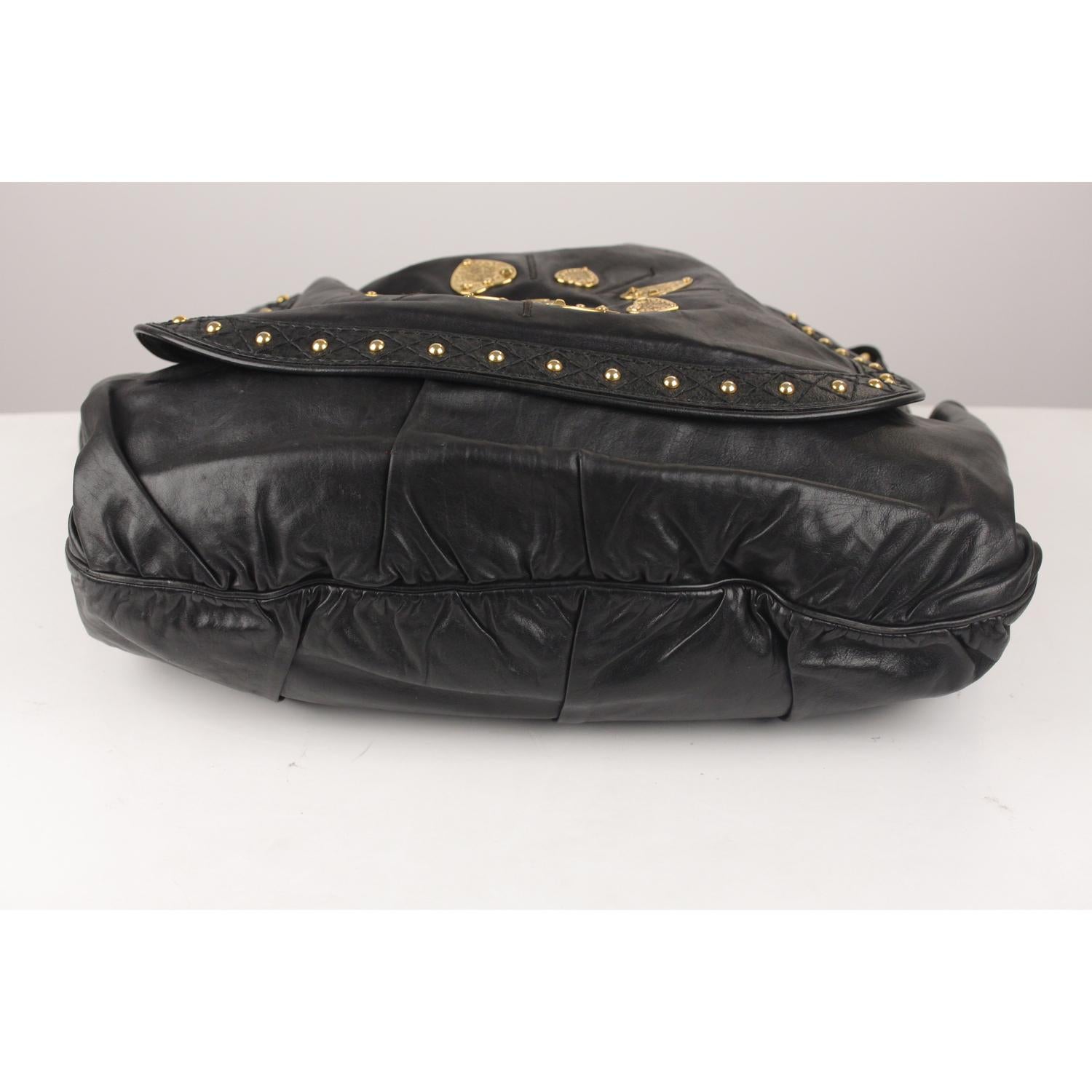 Gucci Black Leather Irina Babouska Flap Shoulder Bag 4