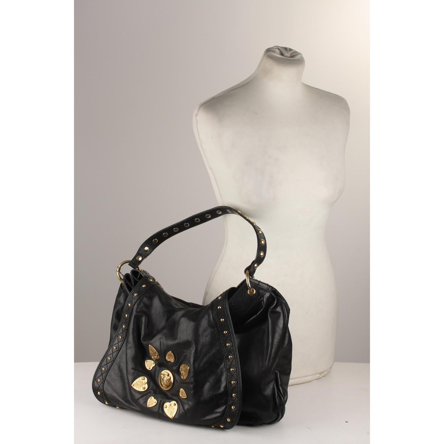 Gucci Black Leather Irina Babouska Flap Shoulder Bag 5