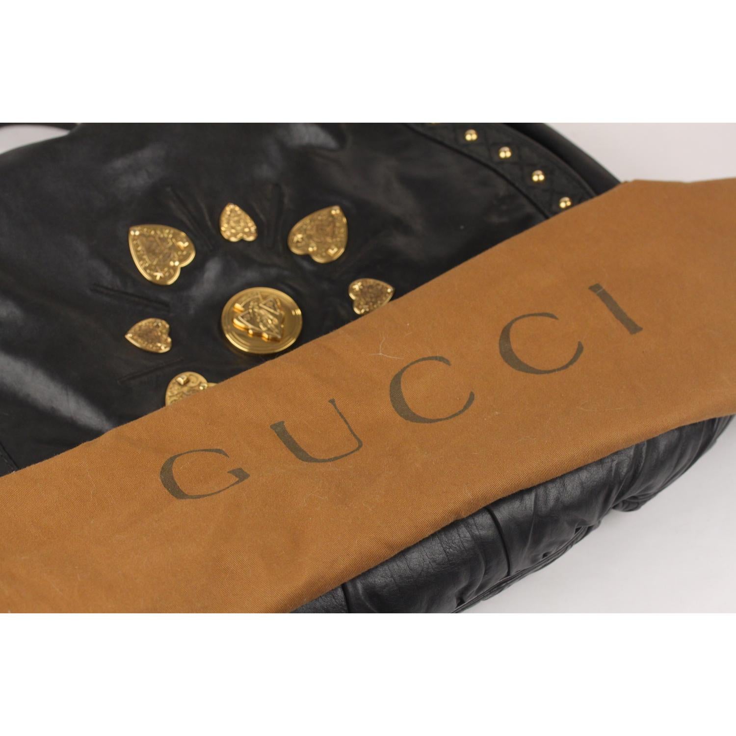 Gucci Black Leather Irina Babouska Flap Shoulder Bag 6