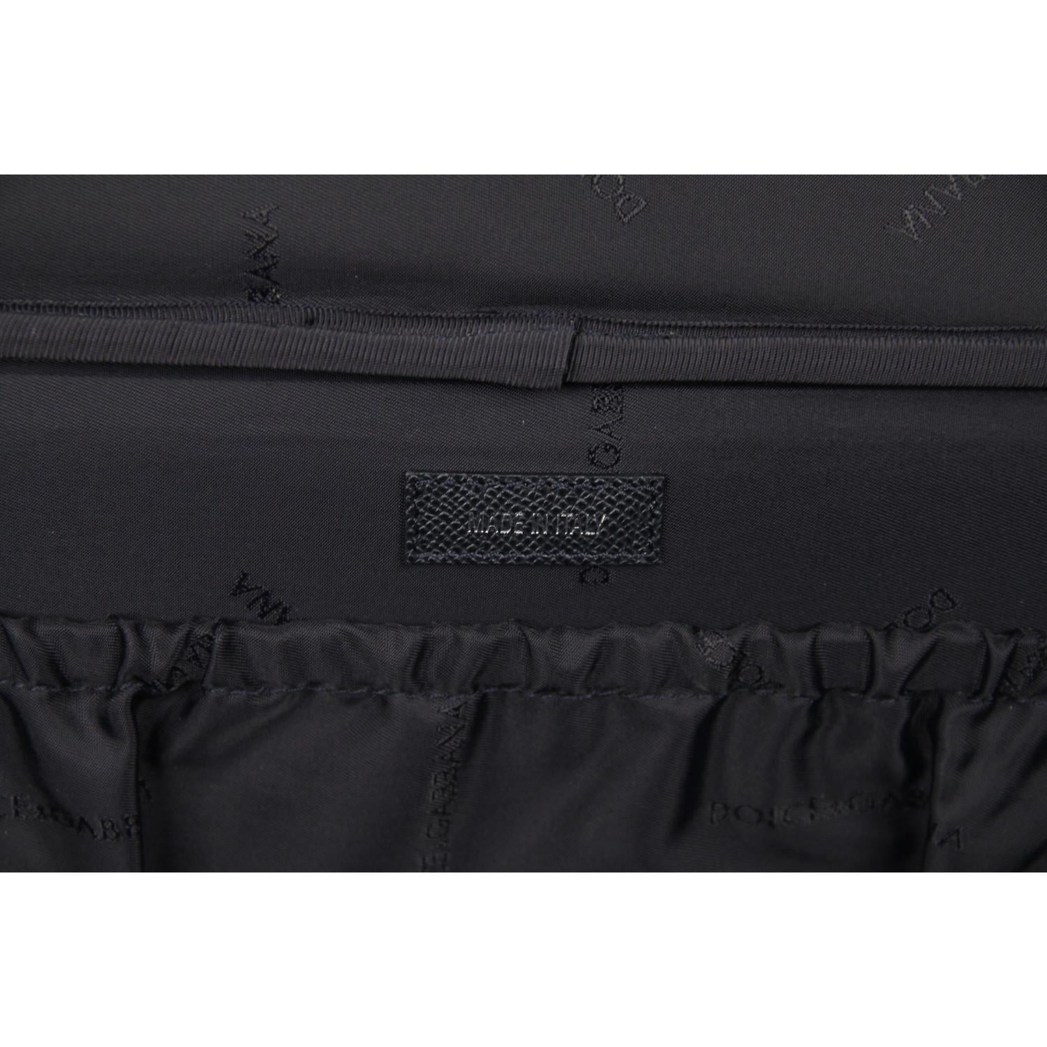 Dolce & Gabbana Blue Canvas Rolling Suitcase Wheeled Travel Bag 7