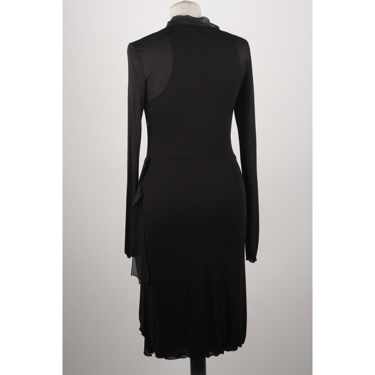 Yves Saint Laurent Rive Gauche Black Long Sleeve Dress Size S 2