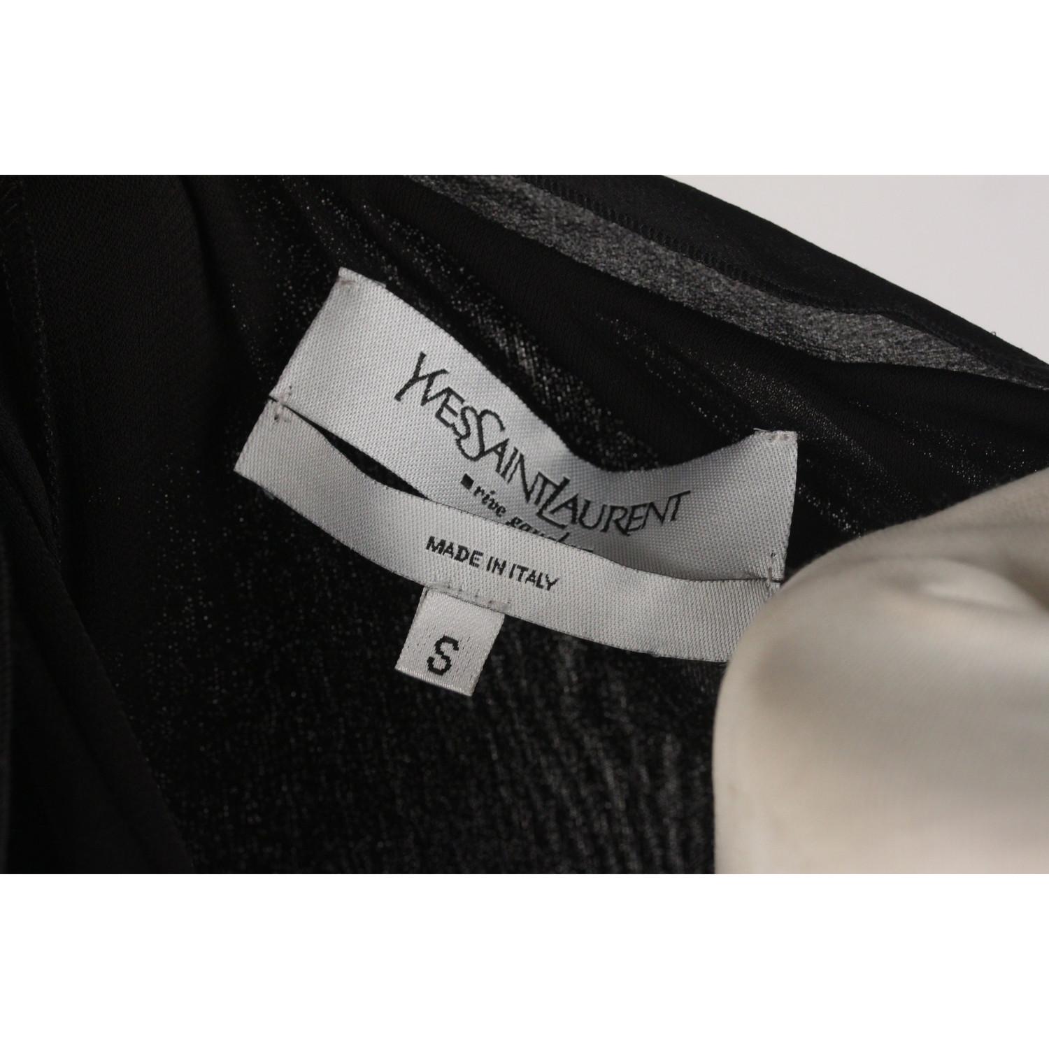 Yves Saint Laurent Rive Gauche Black Long Sleeve Dress Size S 4
