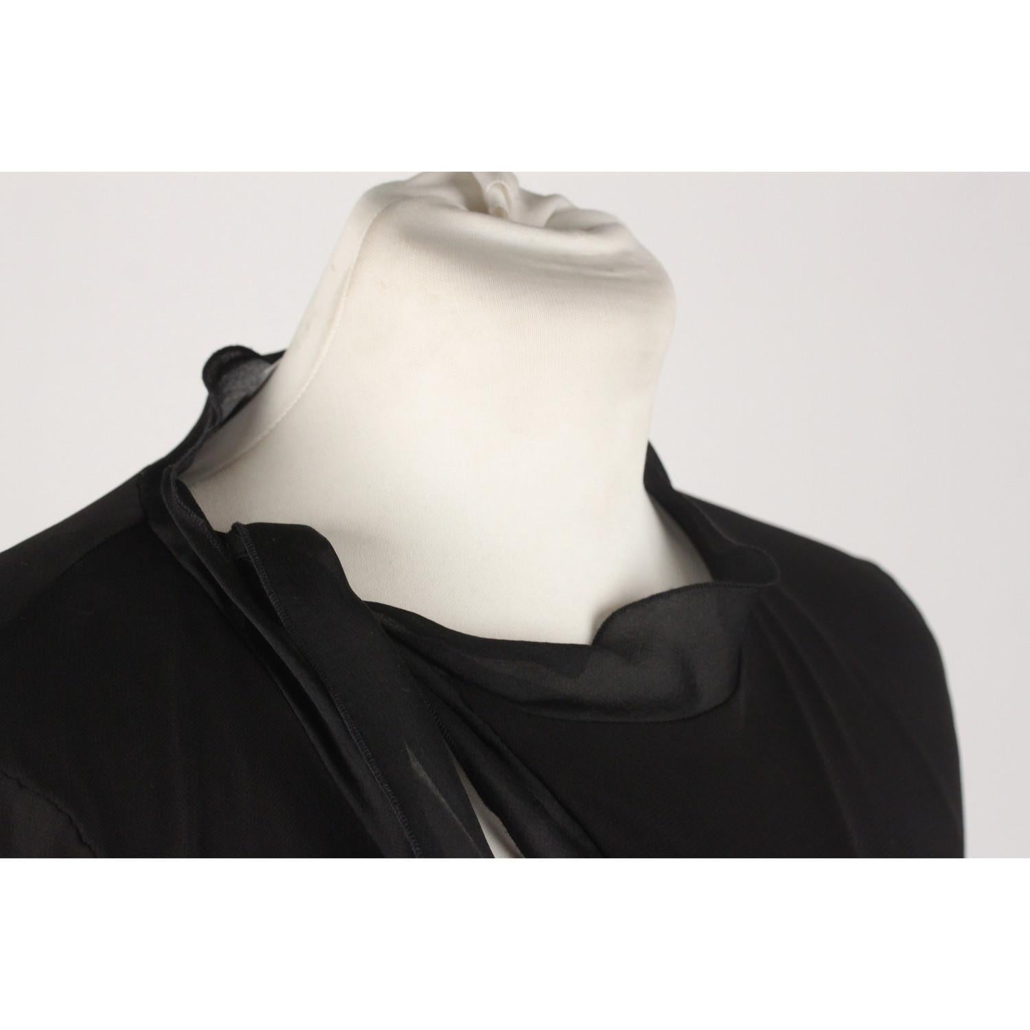 Yves Saint Laurent Rive Gauche Black Long Sleeve Dress Size S 1
