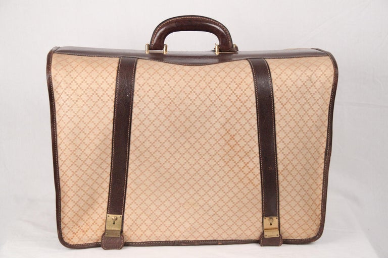 Gucci Vintage Diamante Canvas Garment Carrier Bag Travel Suit Cover For