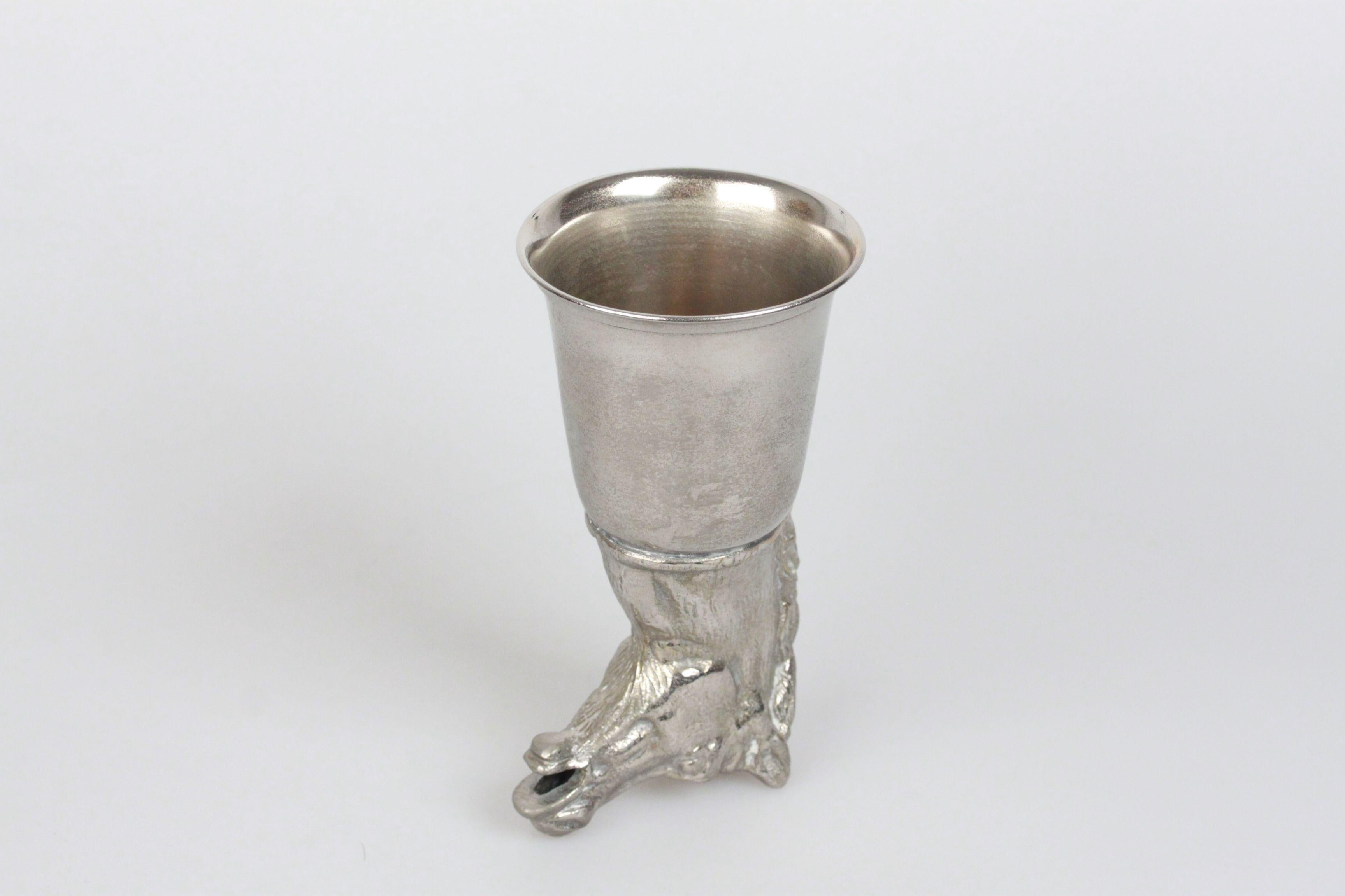 Gucci Vintage Silver Metal Horse Head Cup 2