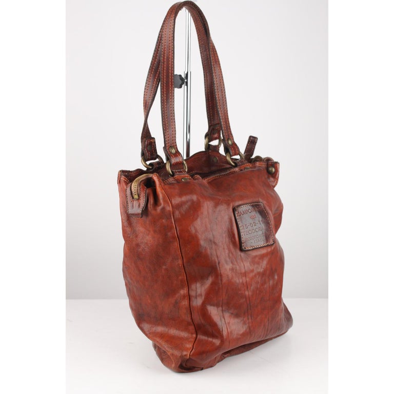 Campomaggi Teodorano Brown Leather Tote Shopping Bag For Sale at 1stDibs