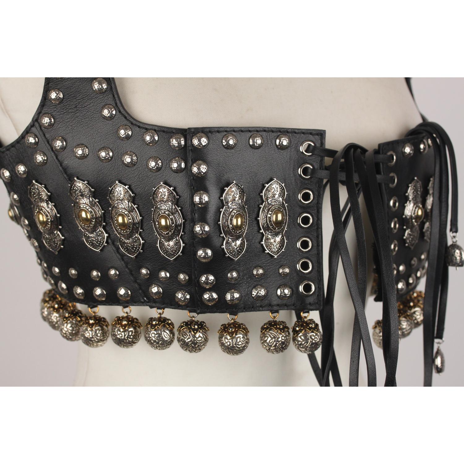 alexander mcqueen leather bustier