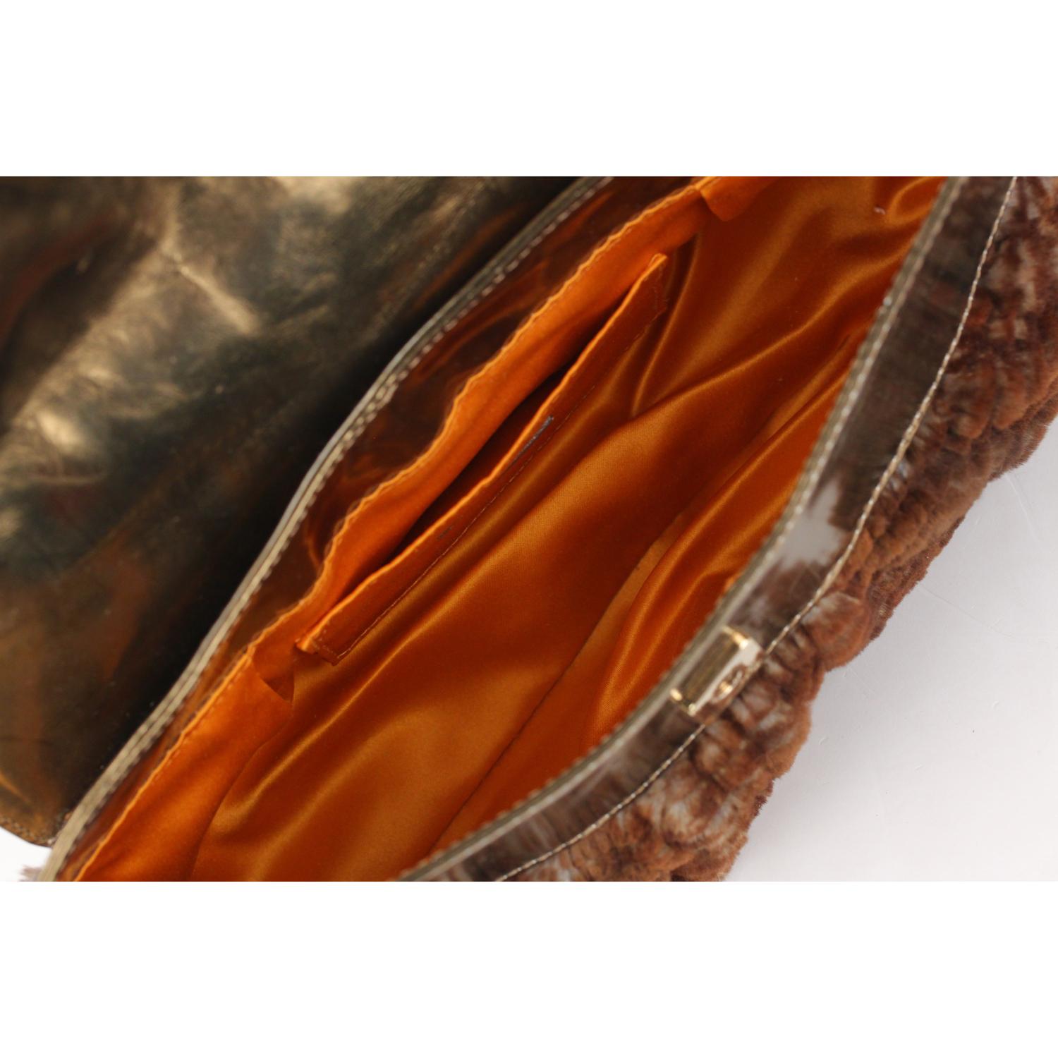 Fendi Brown Lapin Fur Chef Shoulder Bag 5