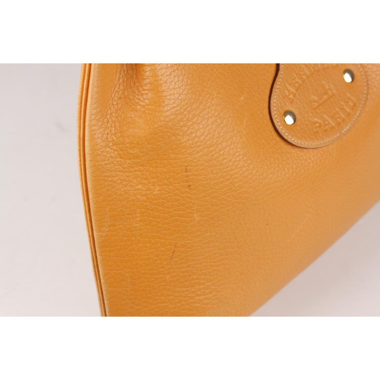 Hermes Vintage Tan Leather Rodeo Crossbody Bag For Sale at 1stDibs