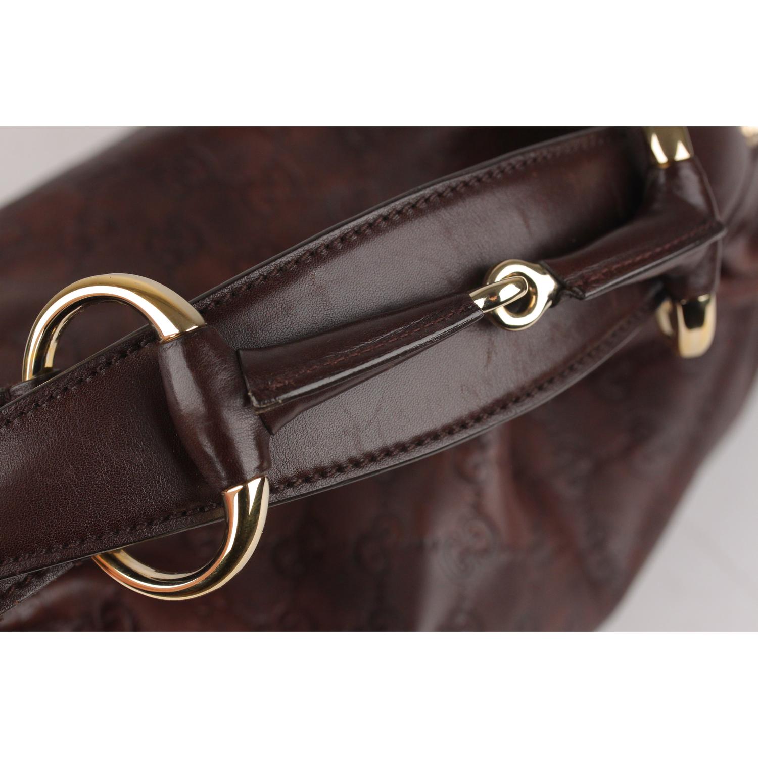 Gucci Brown Guccissima Leather Horsebit Hobo Shoulder Bag 1