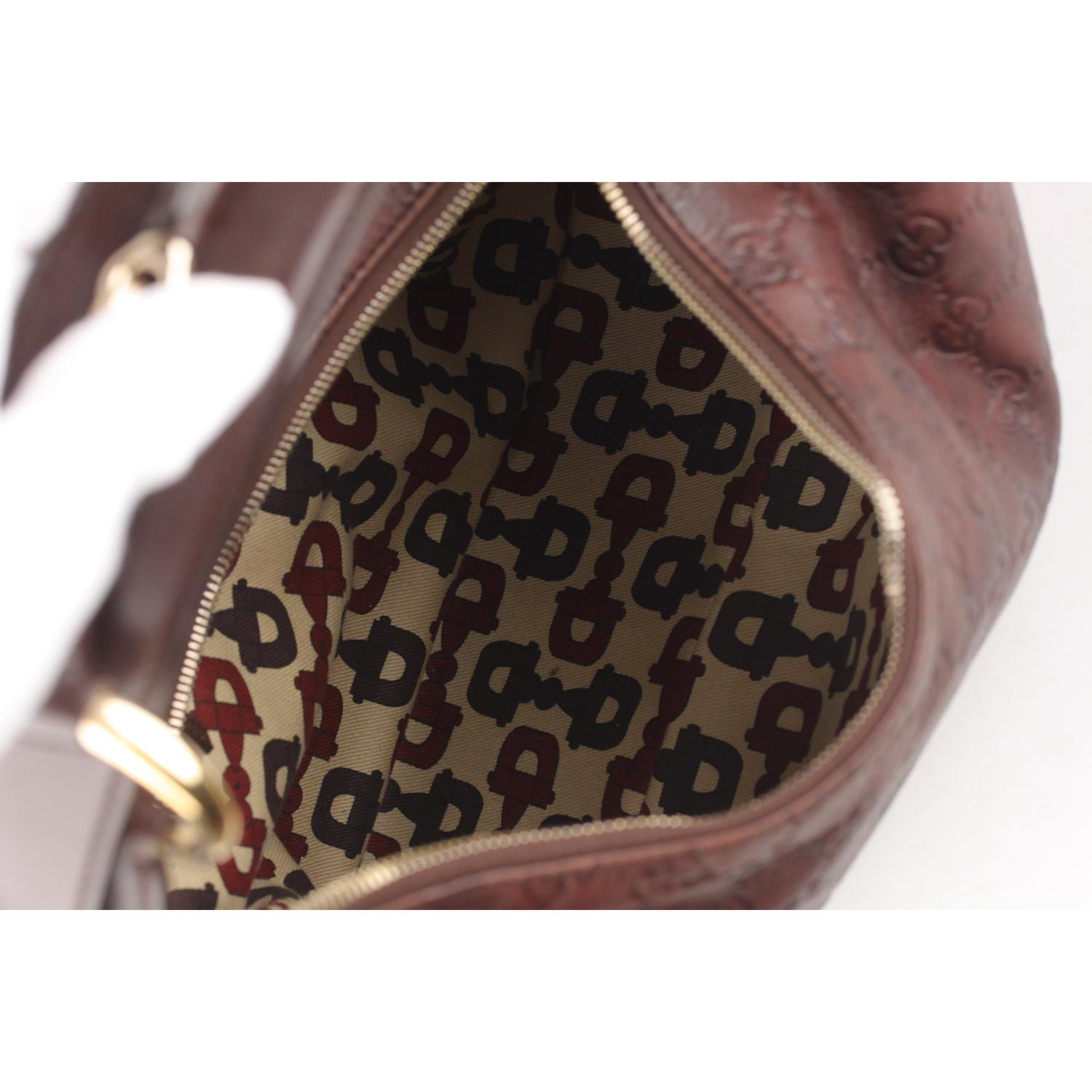Gucci Brown Guccissima Leather Horsebit Hobo Shoulder Bag 5