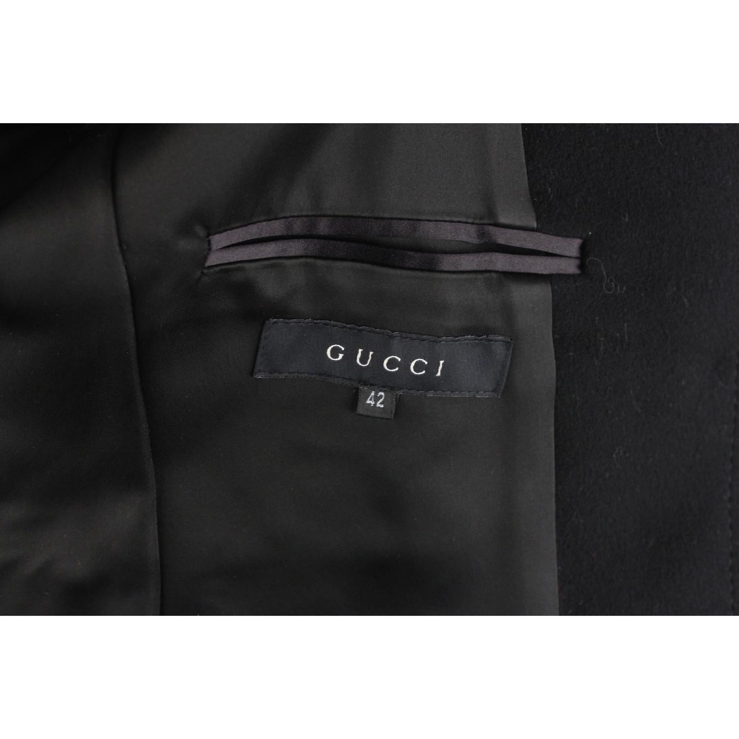 Gucci Black Baize Blazer Jacket Tom Ford Era Size 42 3