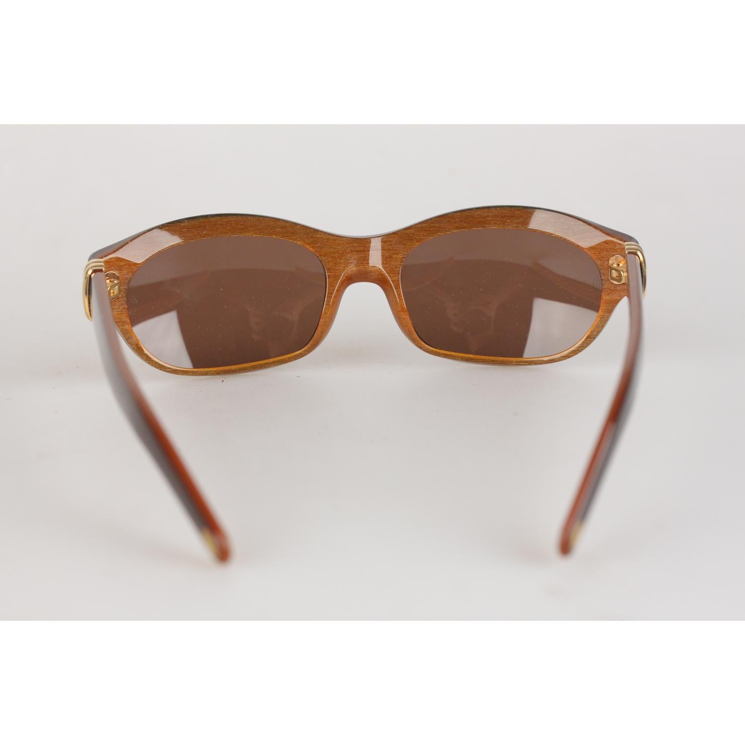 Cartier Paris Brown Cat Eye Eyeglasses Joyce T8200317 New Old Stock In New Condition In Rome, Rome