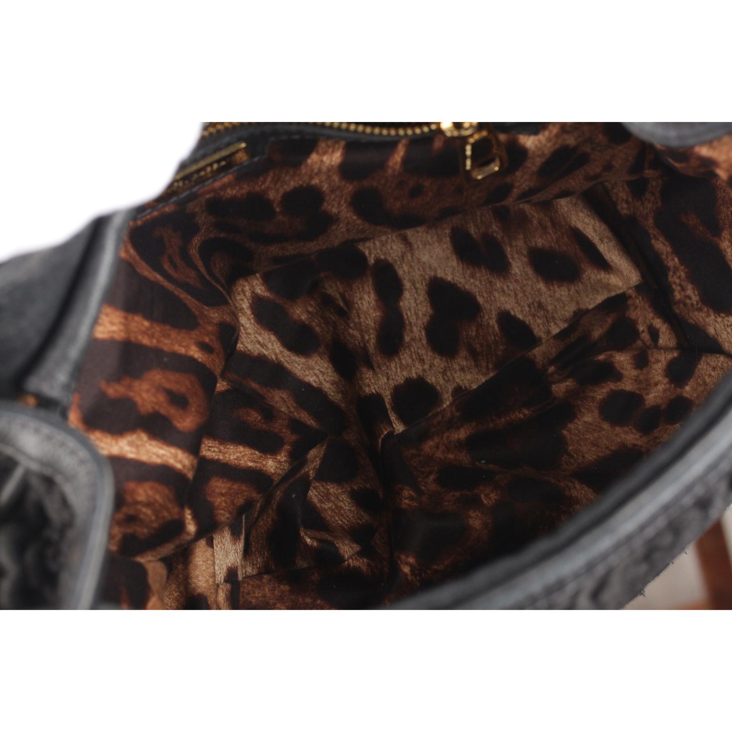 Dolce & Gabbana Black Crochet Miss Bonita Satchel Handbag 4