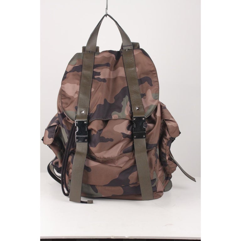 Valentino Garavani Military Green Camo Rockstud Backpack Bag For Sale ...