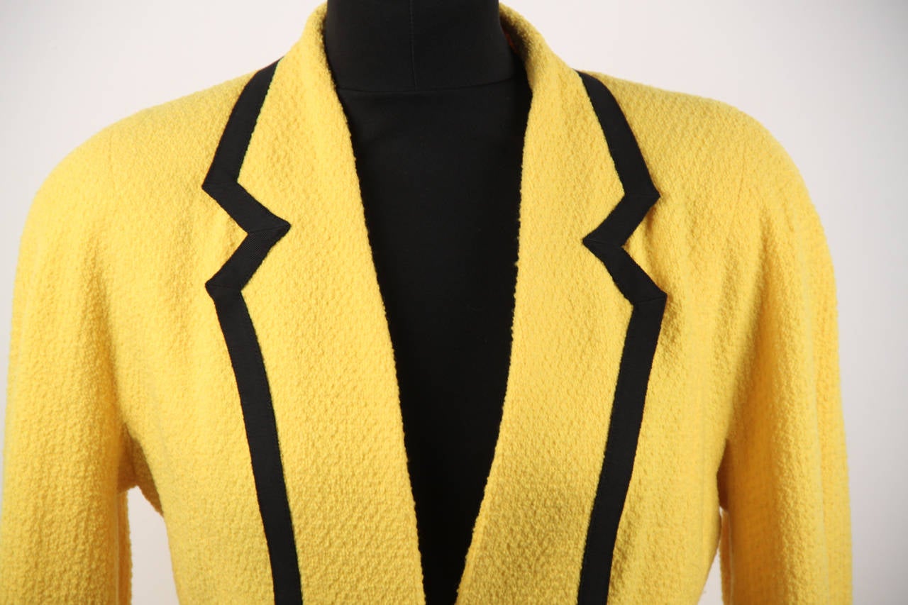 yellow and black blazer