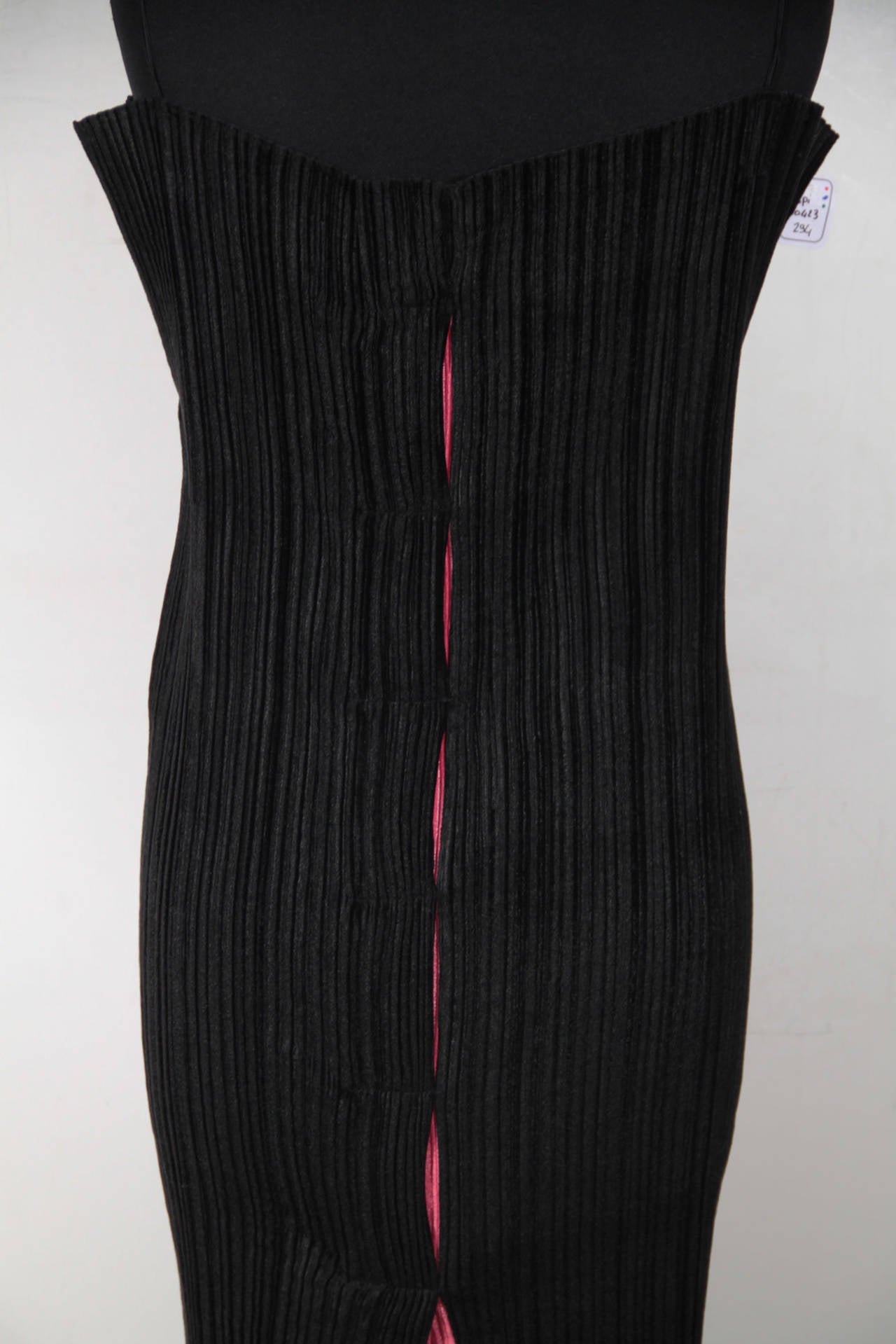 ISSEY MIYAKE Black Pleated DRESS SUIT Jacket & Maxi Dress SET Size S 2
