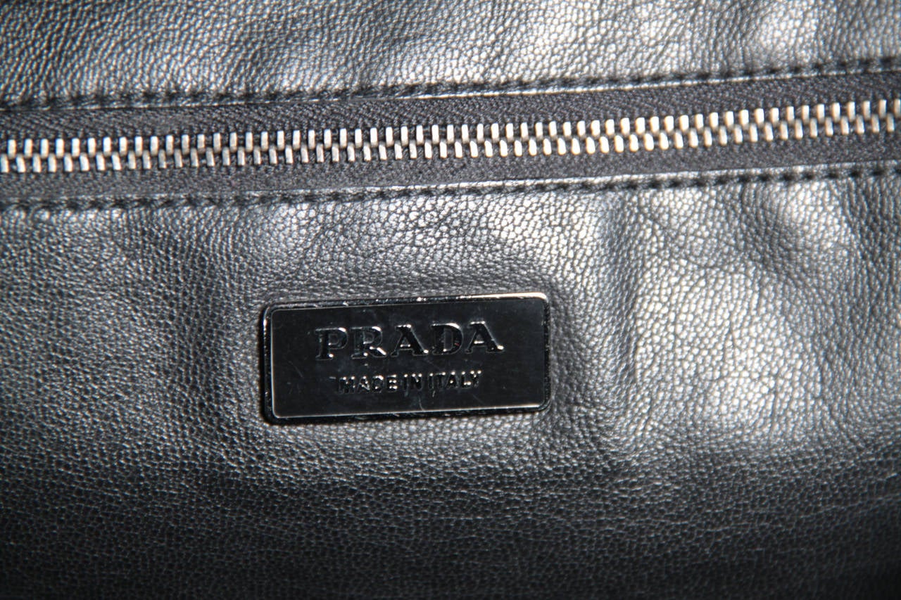 PRADA Authentic Italian Black Leather DOCTOR BAG Handbag SATCHEL Tote 3