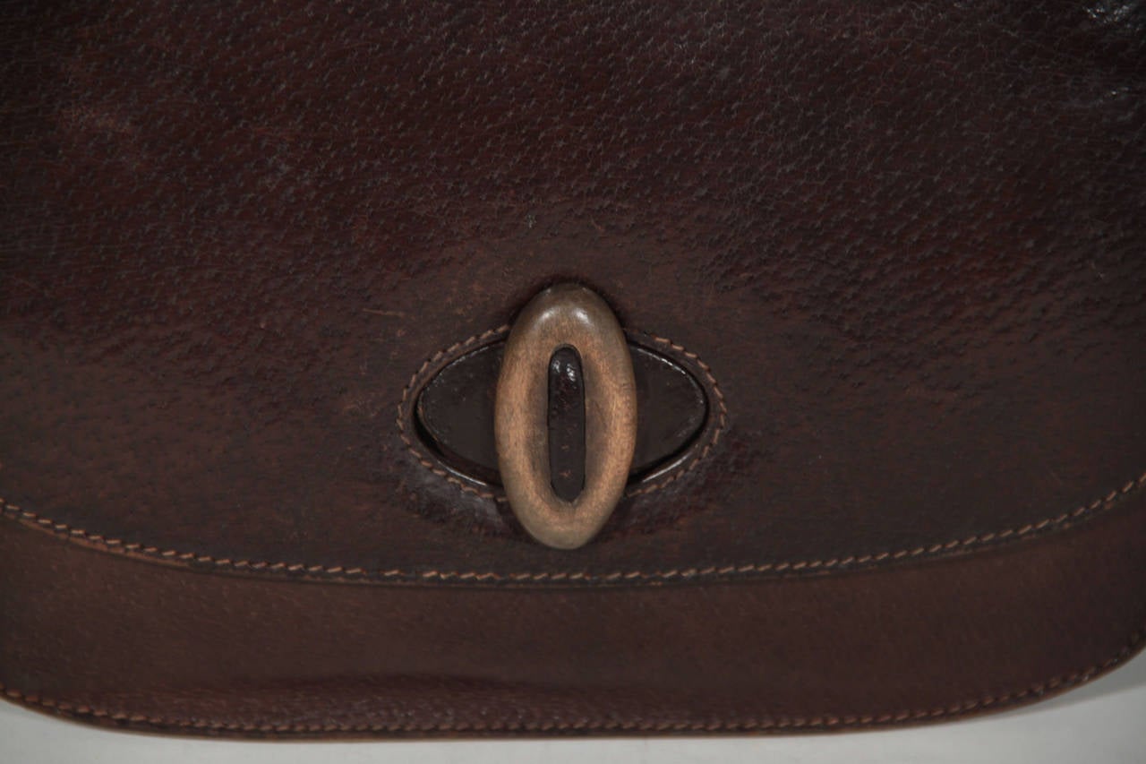 gucci brown leather bag vintage
