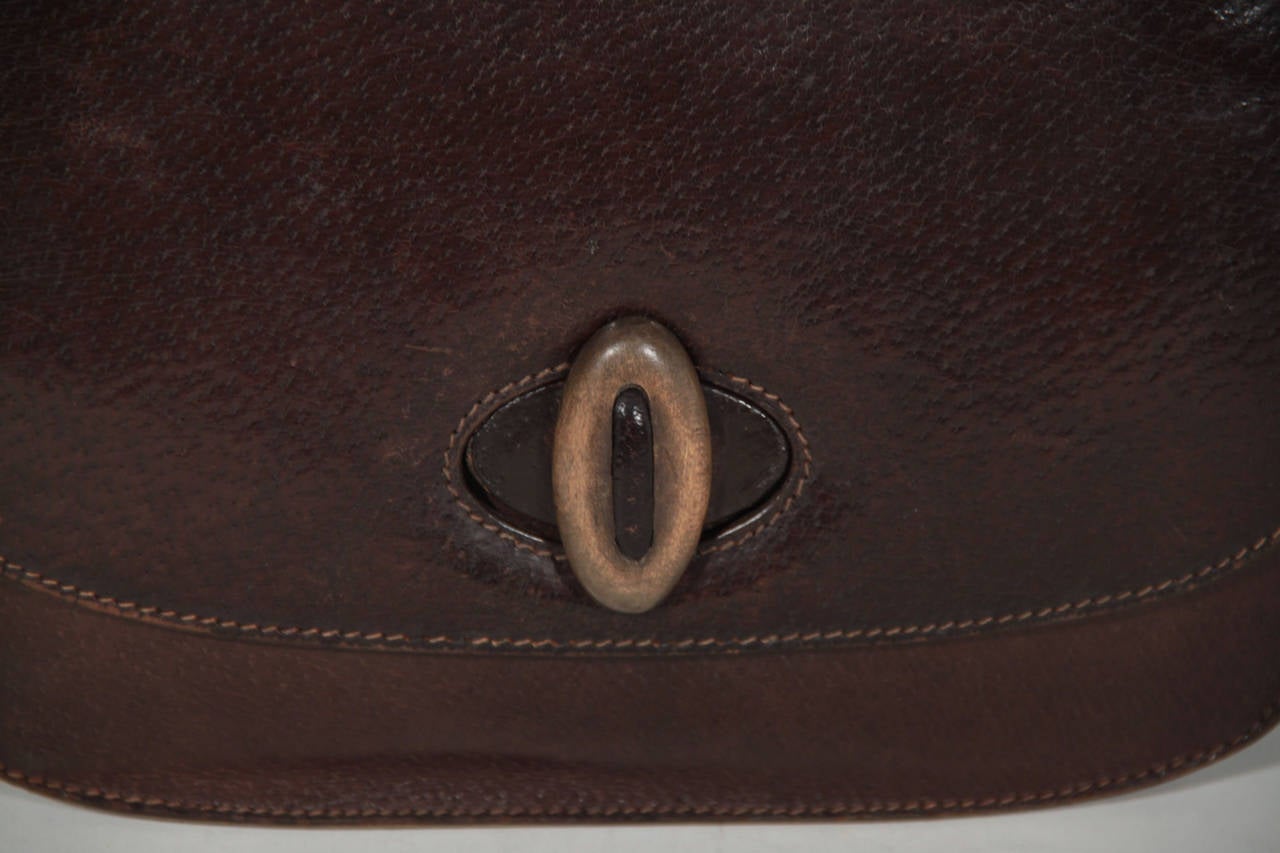 gucci brown leather bag vintage