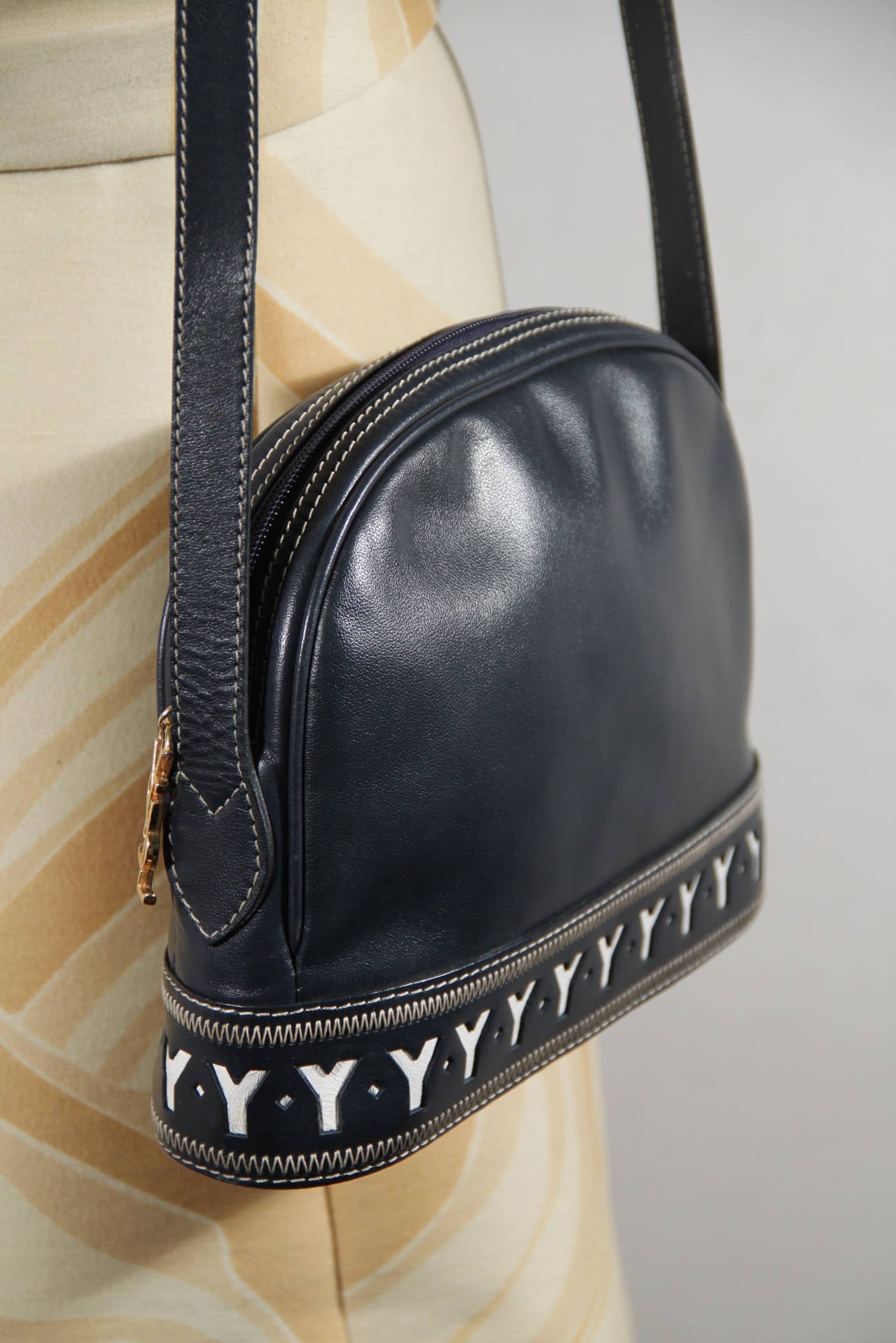 ysl white leather handbag messenger  