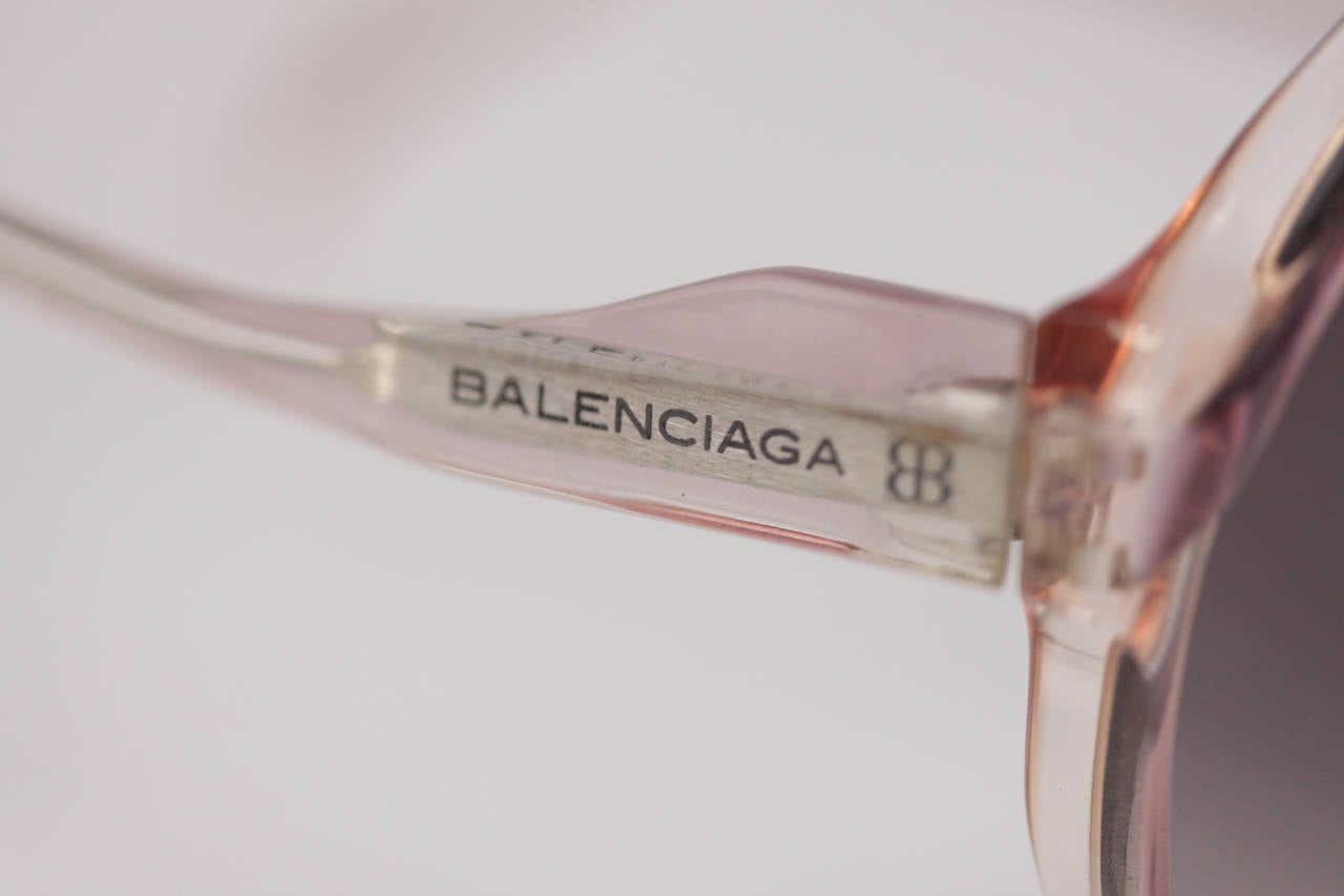 BALENCIAGA PARIS Vintage Round OVERSIZED SUNGLASSES MERCURE /9 54/18
