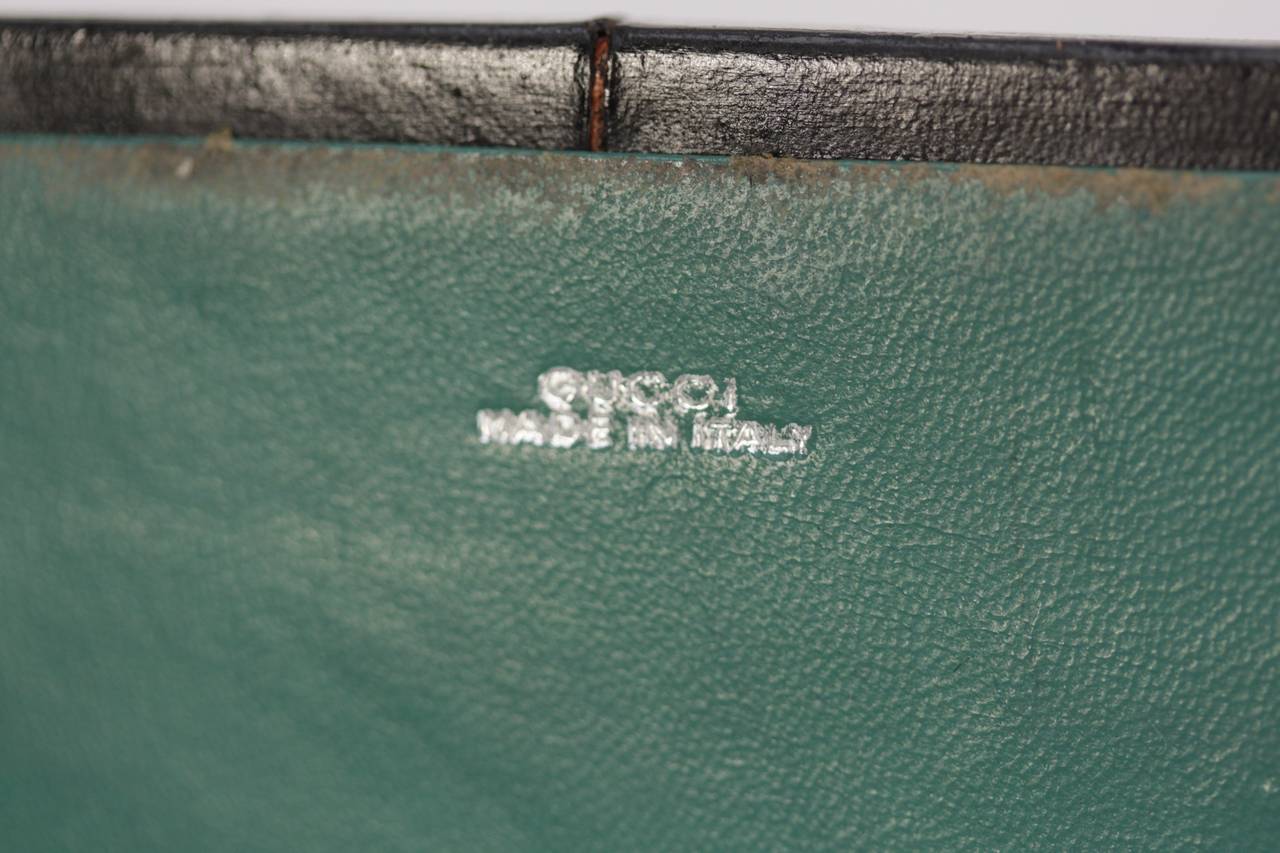 GUCCI Vintage Silver Metal LETTER RACK Stirrup DESK ORGANIZER Document Holder 5
