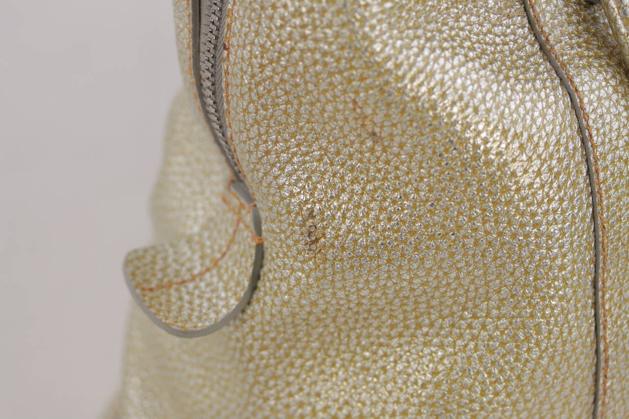 FENDI Italian Golden Pebbled Leather B MIX TOTE Large Handbag SATCHEL 1